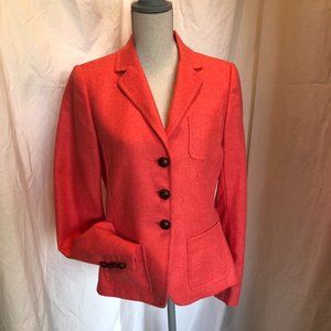 J Crew womens wool blazer with leather buttons